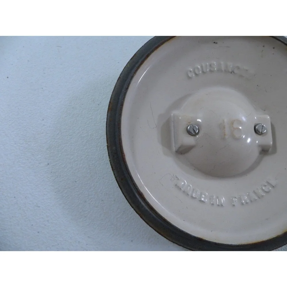 Cousances Le Creuset‎ #16 Green Cast Iron Lid ONLY 6.25